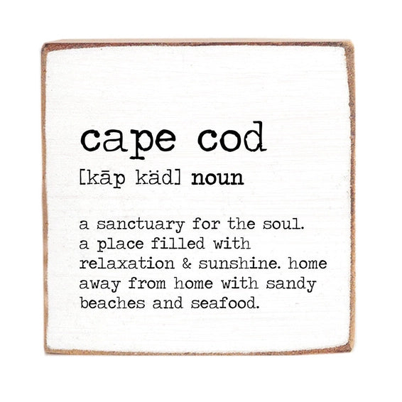 Cape Cod Block Sign