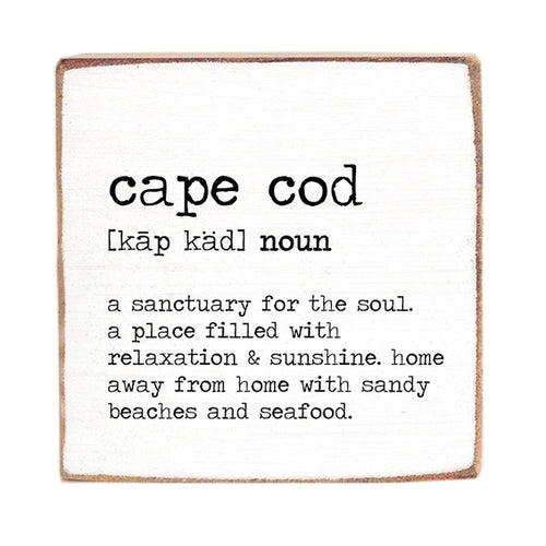 Cape Cod Block Sign