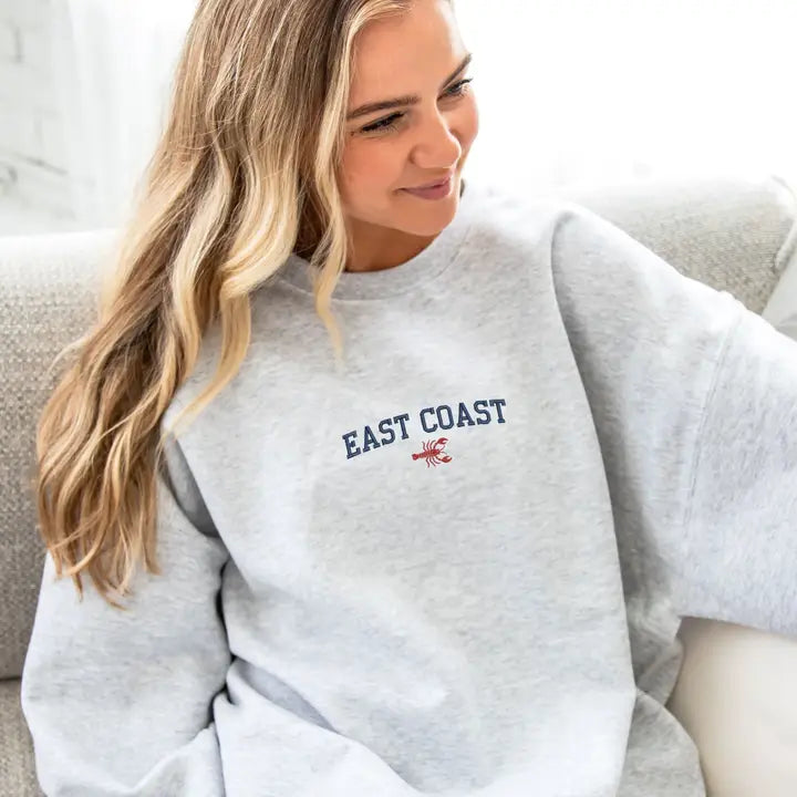 Embroidered East Coast Lobster Crewneck