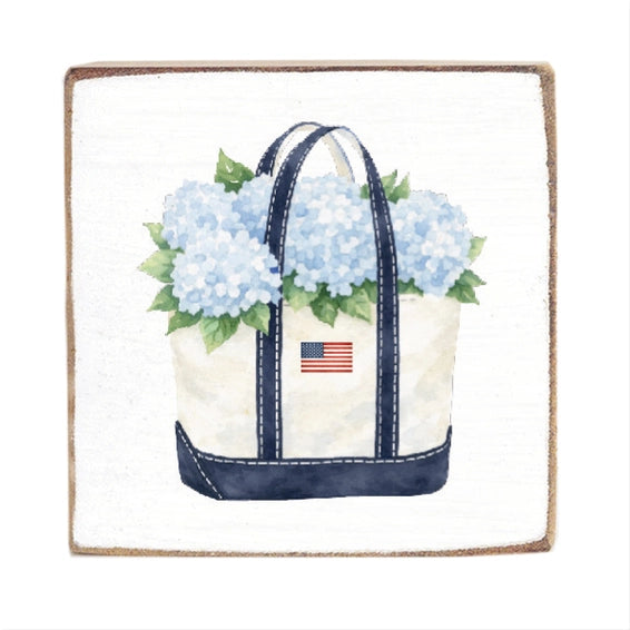 Hydrangea Flag Boat Tote