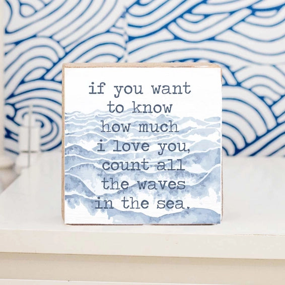 Waves in the Sea Block Sign