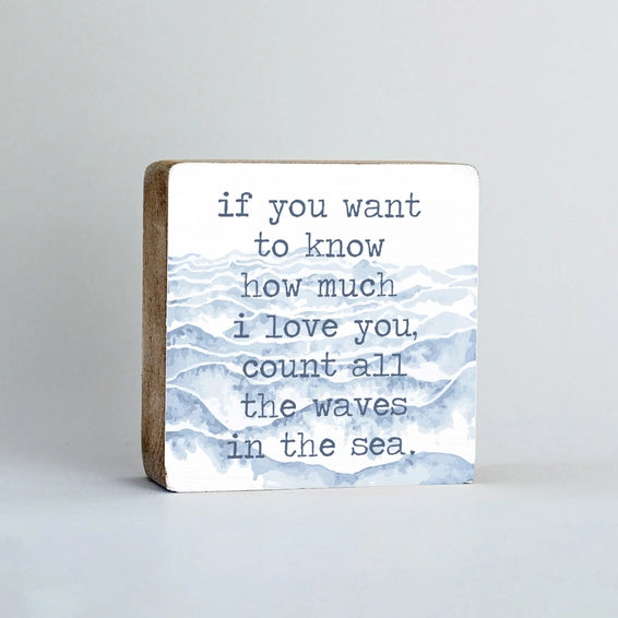 Waves in the Sea Block Sign