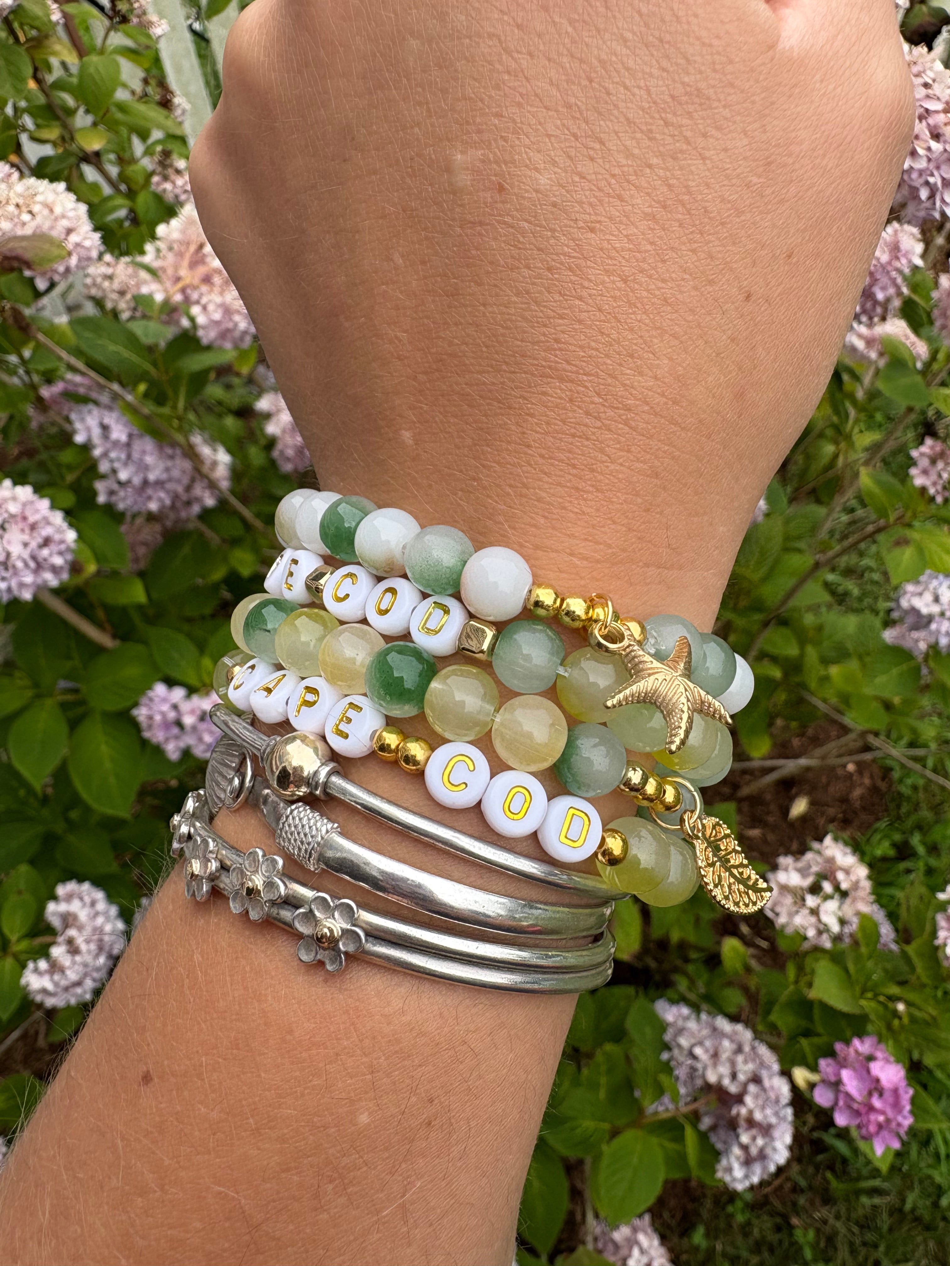 Cape Cod Green Beaded Bracelet