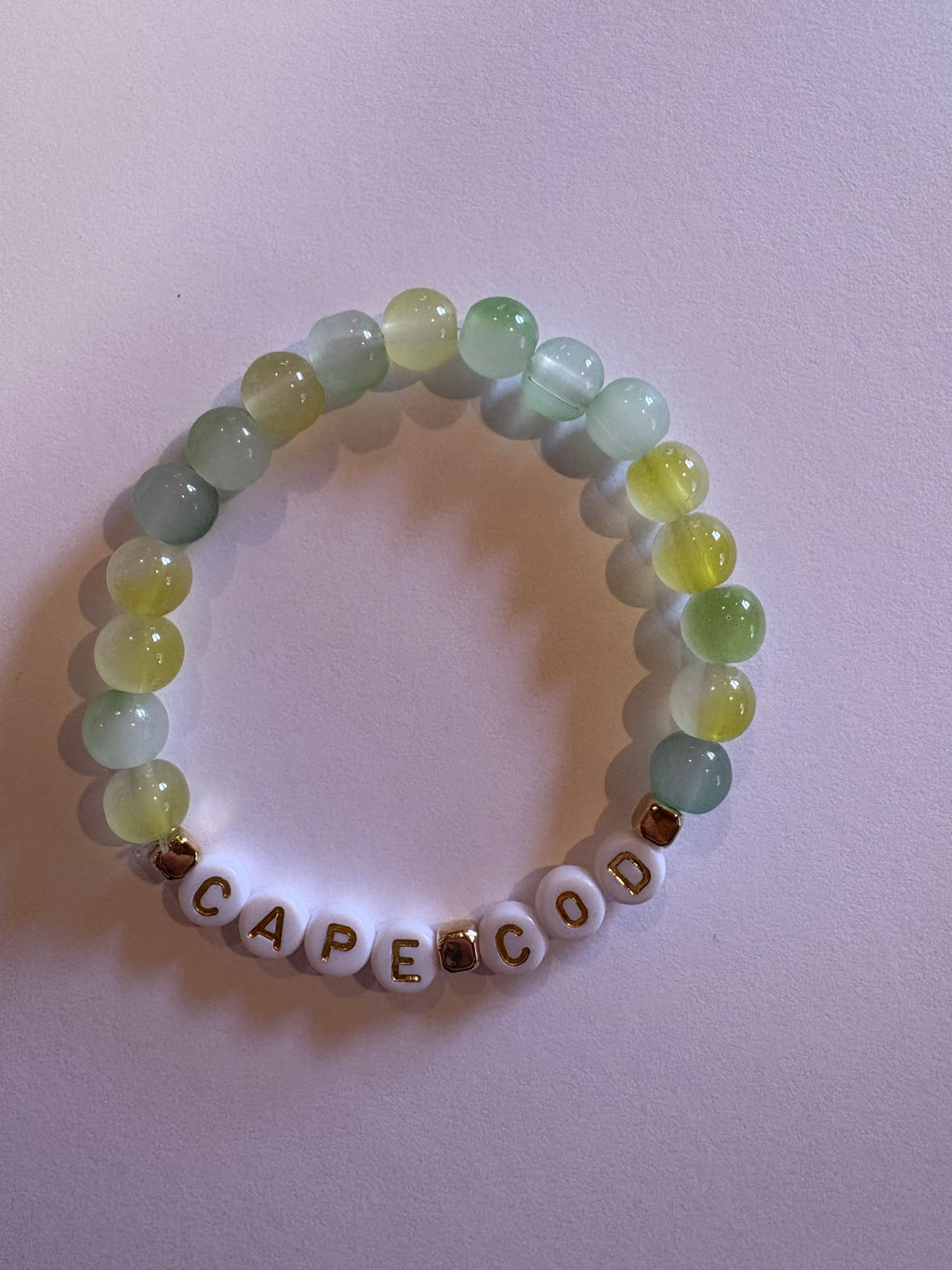Cape Cod Green Beaded Bracelet