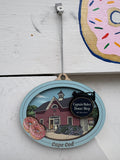 Captain Baker Donuts Wood Ornament